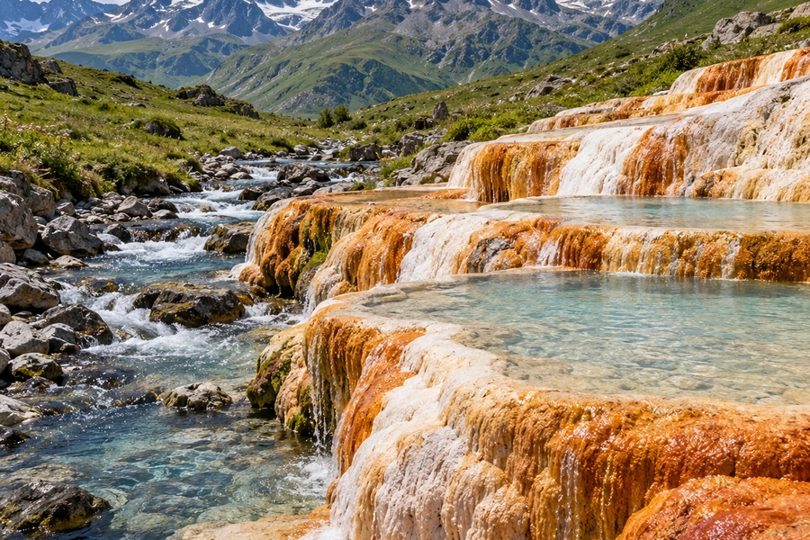 05 Jvari Pass Travertine Mineral Springs