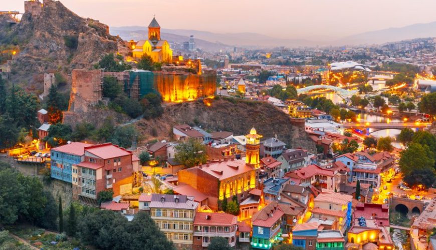 Narikala old town at sunset - Tourism in Georgia 2023