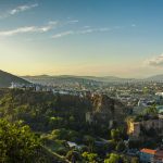 Panoramic View of Tbilisi at sunset time - Tourism in Georgia 2023