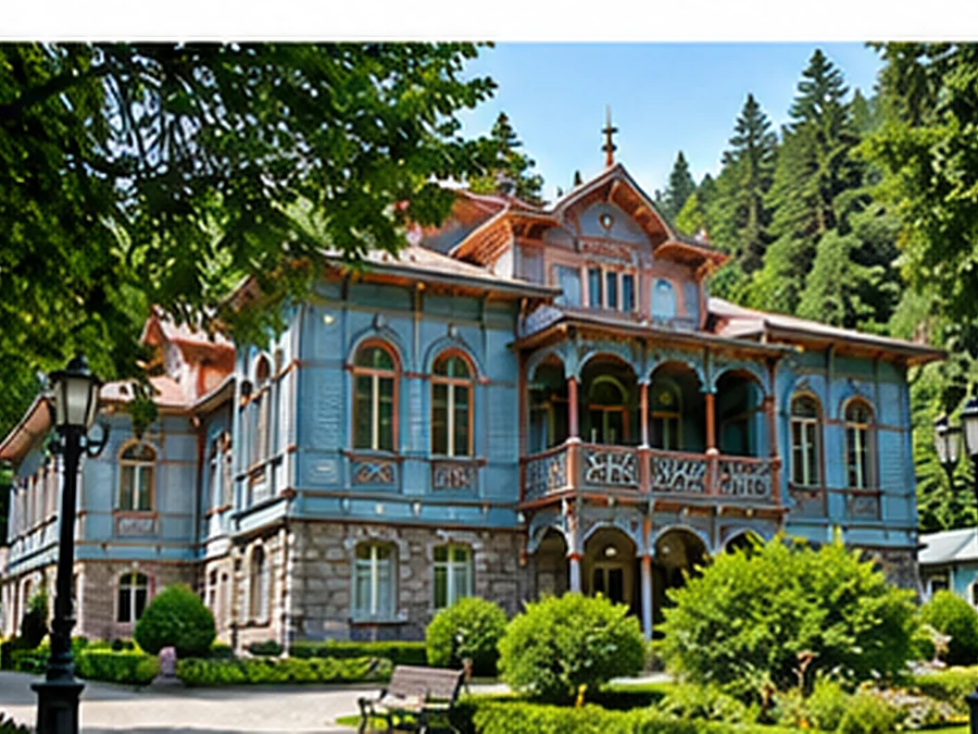 Illustrative historic Georgian resort-era building representing the cultural heritage of Borjomi