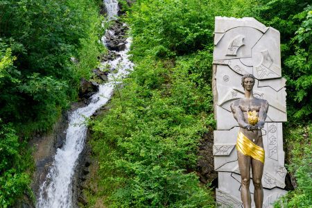 Monument to Prometheus in Borjomi Park, Georgia with EVANI Travel. 10 Days/9 Nights Tour Package in Georgia