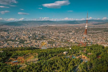 Panorama View for Mtatsminda Park in Tbilisi, Georgia with EVANI Travel. 13 Days/12 Nights Tour Package in Georgia
